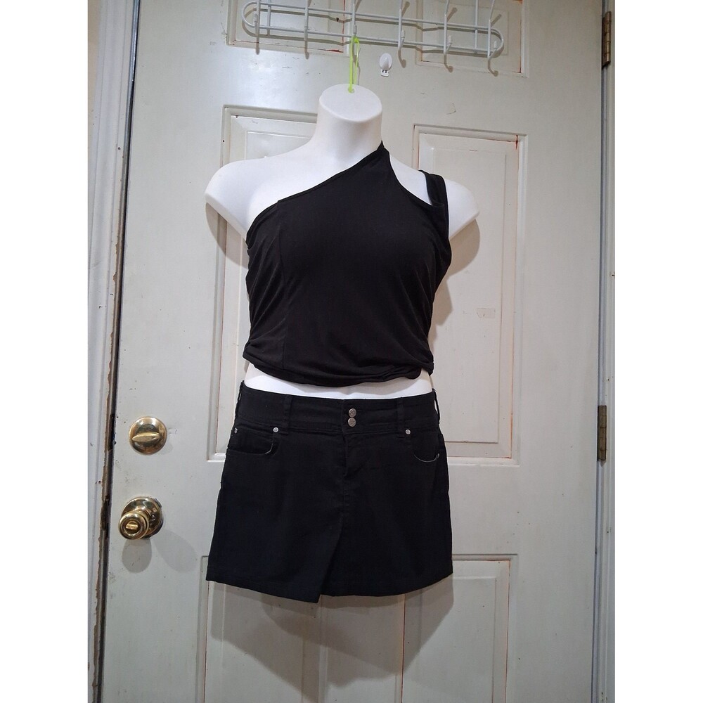 Bershka Denim Ultra Mini Skirt, Black s,c 10/12